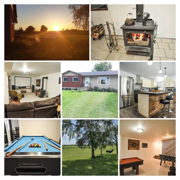 Modern Rustic With Wood Stove & Pool Table